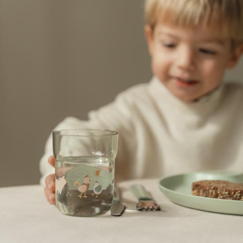 Children's glass - Green - Little Farm  Children's glass - Green - Little Farm
