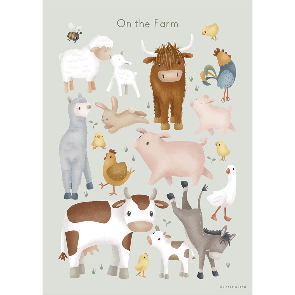 Poster - Multicolor - Size A3 - Little Farm Poster - Multicolor - Size A3 - Little Farm