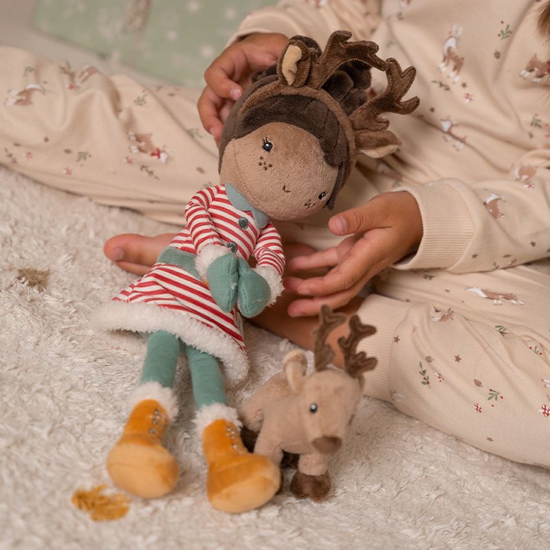 Knuffelpop kerst Evi 35cm Knuffelpop kerst Evi 35cm