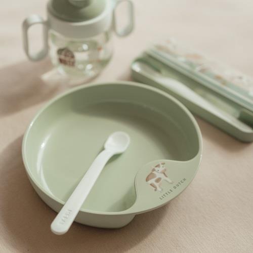 Set baby tableware - Green - Little Farm  Set baby tableware - Green - Little Farm