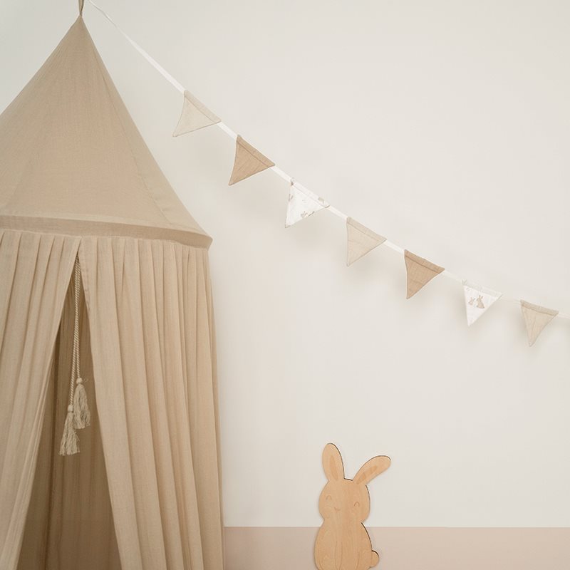 Slinger met vlaggetjes hydrofiel Baby Bunny Slinger met vlaggetjes hydrofiel Baby Bunny