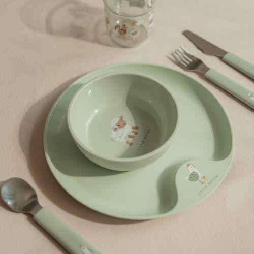 Assiette pour enfants - Vert - Little Farm  Assiette pour enfants - Vert - Little Farm