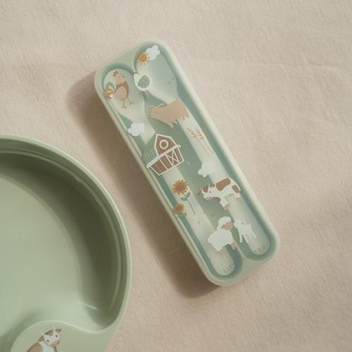 Set baby tableware - Green - Little Farm  Set baby tableware - Green - Little Farm