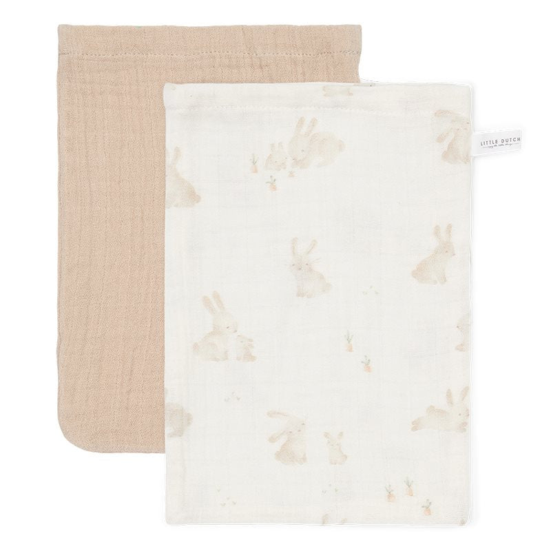 Washcloths set hydrophilic baby bunny / beige Washcloths set hydrophilic baby bunny / beige