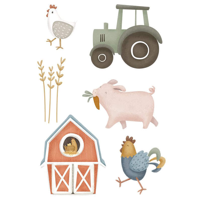 Wall stickers - Multicolored - Little Farm  Wall stickers - Multicolored - Little Farm