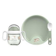 Set baby tableware - Green - Little Farm