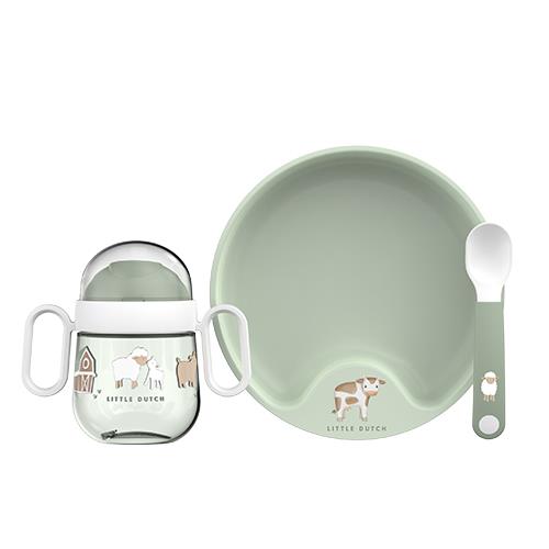 Set baby tableware - Green - Little Farm  Set baby tableware - Green - Little Farm