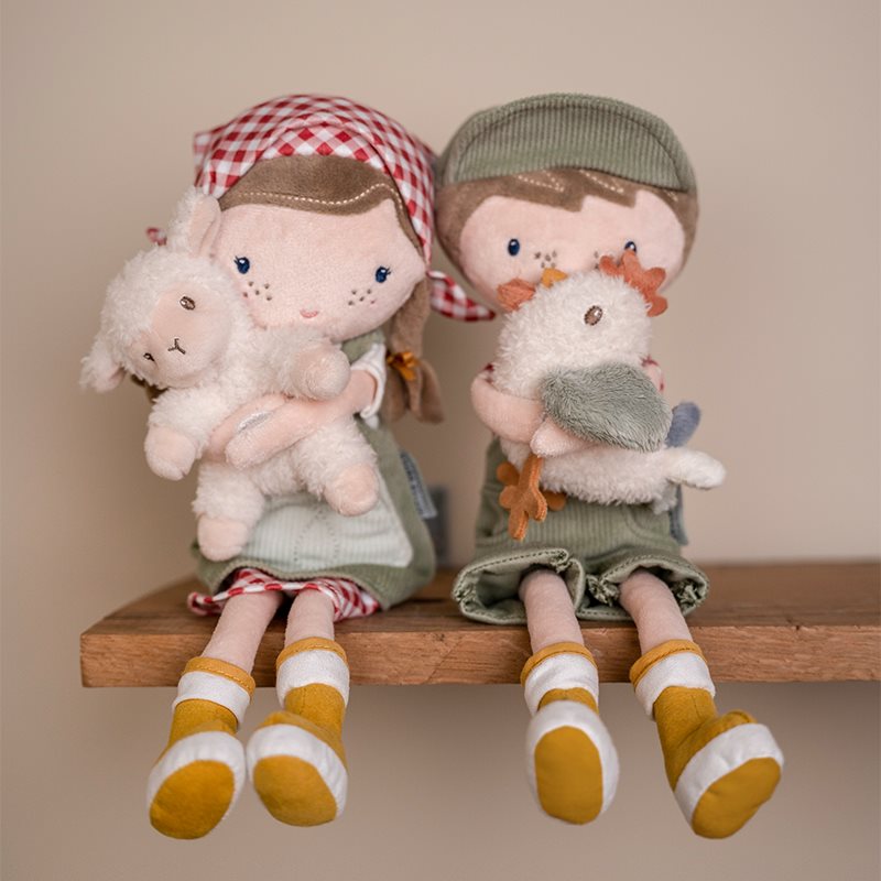 Cuddle doll Farmer Jim with chicken 35cm  Cuddle doll Farmer Jim with chicken 35cm