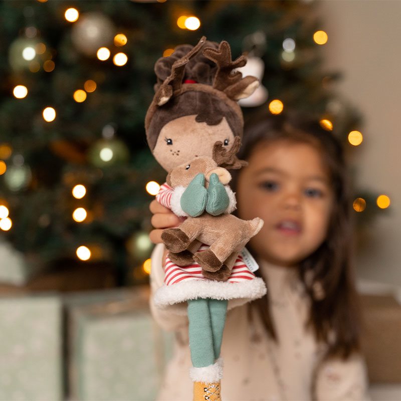 Knuffelpop kerst Evi 35cm Knuffelpop kerst Evi 35cm