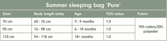 Sleeping bag Summer 90 cm Pure Pink Blush Sleeping bag Summer 90 cm Pure Pink Blush