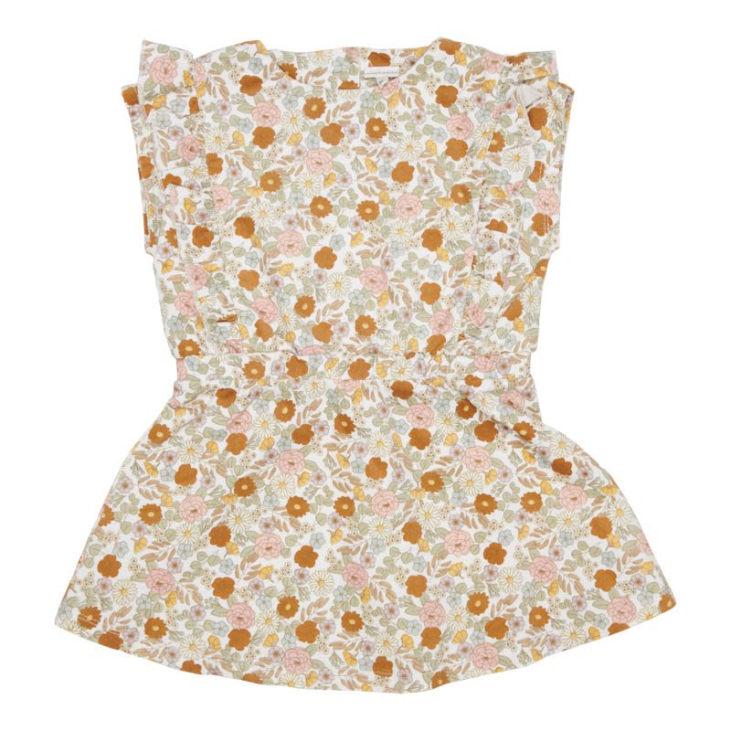 Kleid ärmellos Cord Vintage Kleine Blumen  Kleid ärmellos Cord Vintage Kleine Blumen