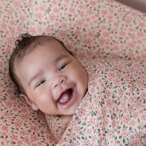 Wiegen-Spannbettlaken - Rosa - Fairy Garden - Feenblumen  Wiegen-Spannbettlaken - Rosa - Fairy Garden - Feenblumen