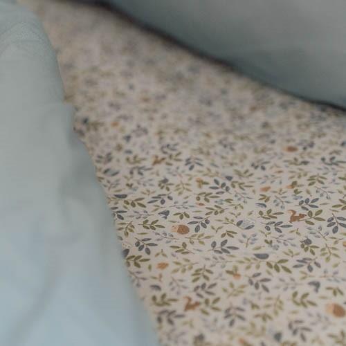 Cradle fitted sheet - Blue - Forest Friends - Forest Adventure  Cradle fitted sheet - Blue - Forest Friends - Forest Adventure