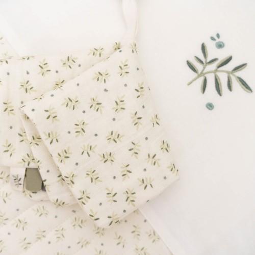 Drap de lit - Vert - Essentials - Blueberry Leaves  Drap de lit - Vert - Essentials - Blueberry Leaves