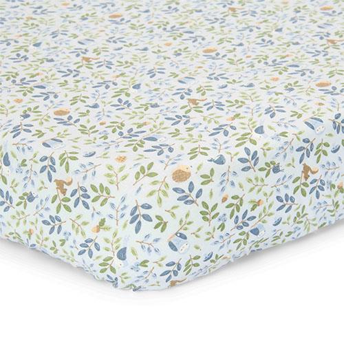 Cradle fitted sheet - Blue - Forest Friends - Forest Adventure  Cradle fitted sheet - Blue - Forest Friends - Forest Adventure