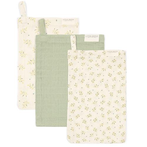 Washcloth set - Green - Essentials - Blueberry Leaves  Washcloth set - Green - Essentials - Blueberry Leaves