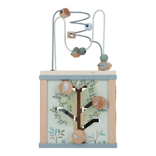 Houten activiteitenkubus - Blauw - Forest Friends Houten activiteitenkubus - Blauw - Forest Friends