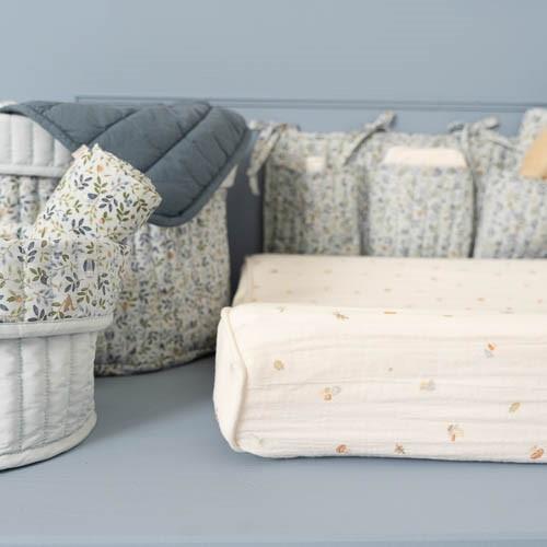 Changing pad cover - White - Forest Friends - Forest Treasures  Changing pad cover - White - Forest Friends - Forest Treasures