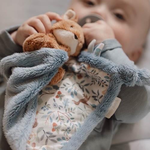 Schnuffeltuch Baby Print Fuchs - Blau - Forest Friends  Schnuffeltuch Baby Print Fuchs - Blau - Forest Friends