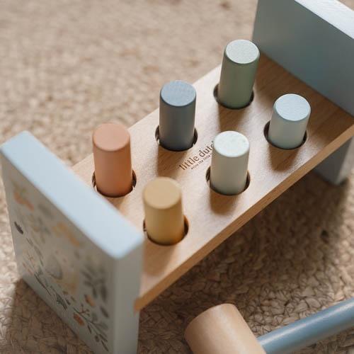 Wooden Hammer Bench - Blue - Forest Friends  Wooden Hammer Bench - Blue - Forest Friends