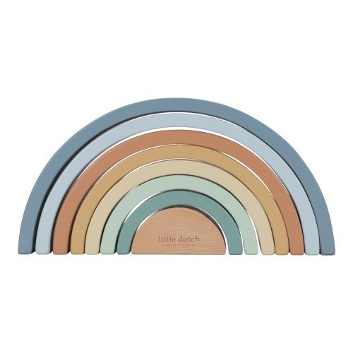 Houten Stapelregenboog - Blauw - Forest Friends Houten Stapelregenboog - Blauw - Forest Friends