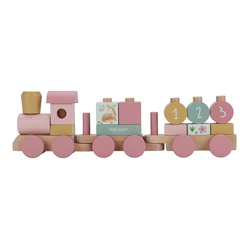 Houten Blokkentrein - Roze - Fairy Garden Houten Blokkentrein - Roze - Fairy Garden