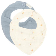2 -Pack Bandana bib - White - Forest Friends - Forest Treasures