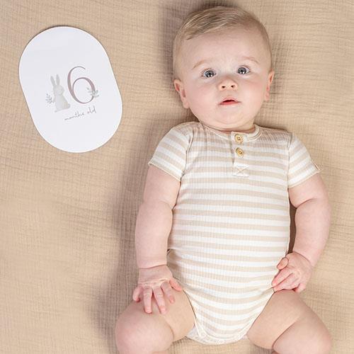 Mijlpaal kaarten - Beige - Baby Bunny - EN Mijlpaal kaarten - Beige - Baby Bunny - EN