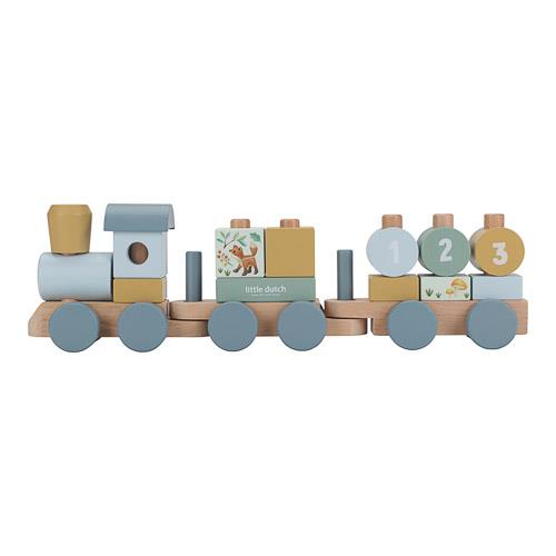 Holzblockzug - Blau - Forest Friends Holzblockzug - Blau - Forest Friends