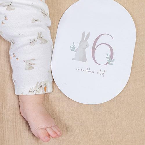Mijlpaal kaarten - Beige - Baby Bunny - EN Mijlpaal kaarten - Beige - Baby Bunny - EN