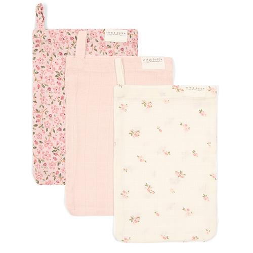 Washcloths set - pink - fairy garden Washcloths set - pink - fairy garden