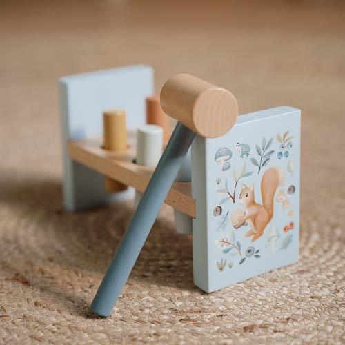 Wooden Hammer Bench - Blue - Forest Friends  Wooden Hammer Bench - Blue - Forest Friends