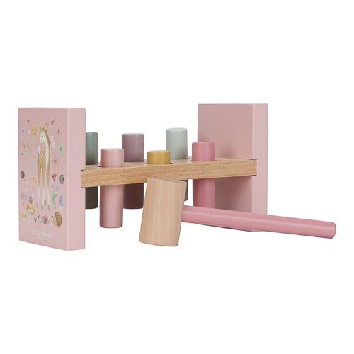 Houten Hamerbank - Roze - Fairy Garden Houten Hamerbank - Roze - Fairy Garden