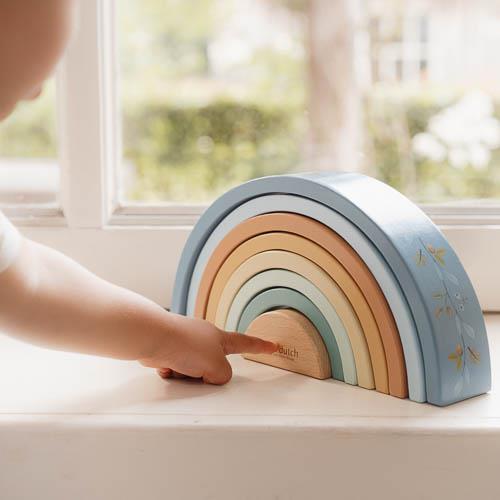 Holz Stapelregenbogen - Blau - Forest Friends  Holz Stapelregenbogen - Blau - Forest Friends