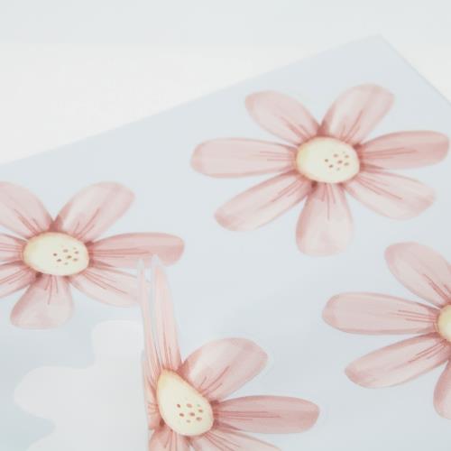 Wandaufkleber - Rosa - Fairy Garden  Wandaufkleber - Rosa - Fairy Garden