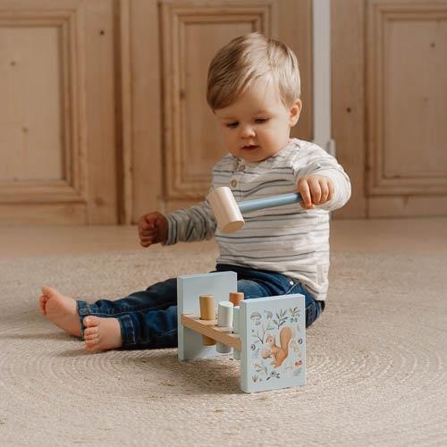 Wooden Hammer Bench - Blue - Forest Friends  Wooden Hammer Bench - Blue - Forest Friends