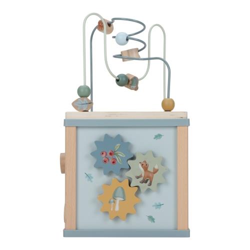 Houten activiteitenkubus - Blauw - Forest Friends Houten activiteitenkubus - Blauw - Forest Friends