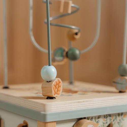 Houten activiteitenkubus - Blauw - Forest Friends Houten activiteitenkubus - Blauw - Forest Friends
