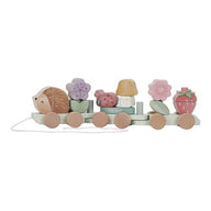 Train en bois à blocs - Rose - Fairy Garden
