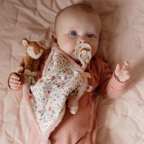 Schnuffeltuch Baby mit Print Hirsch - Rosa - Fairy Garden  Schnuffeltuch Baby mit Print Hirsch - Rosa - Fairy Garden