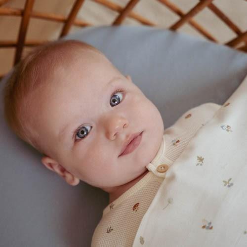 Crib fitted sheet - Blue - Essentials Crib fitted sheet - Blue - Essentials