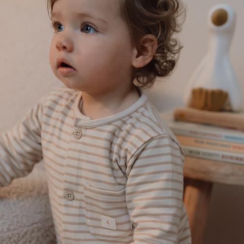 Pyjama une pièce - Sable - Rayé  Pyjama une pièce - Sable - Rayé