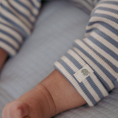 Combinaison - Bleu - Forest Friends - Rayure  Combinaison - Bleu - Forest Friends - Rayure