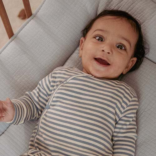 Combinaison - Bleu - Forest Friends - Rayure  Combinaison - Bleu - Forest Friends - Rayure