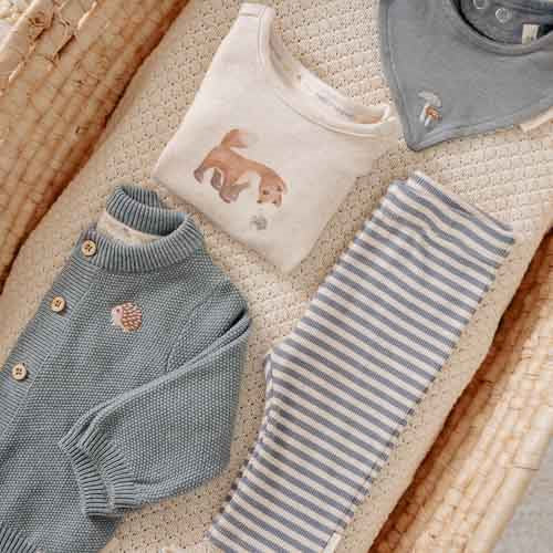 Pantalon - Bleu - Forest Friends - Rayure  Pantalon - Bleu - Forest Friends - Rayure