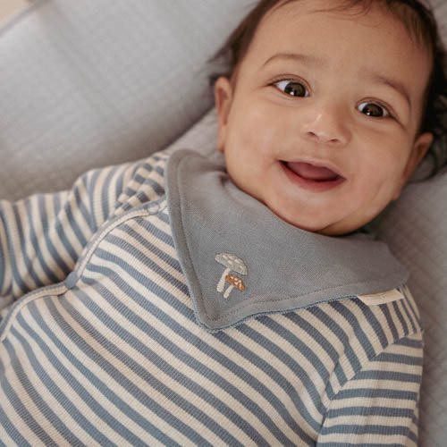 Combinaison - Bleu - Forest Friends - Rayure  Combinaison - Bleu - Forest Friends - Rayure