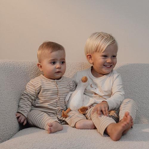 Pyjama une pièce - Sable - Rayé  Pyjama une pièce - Sable - Rayé