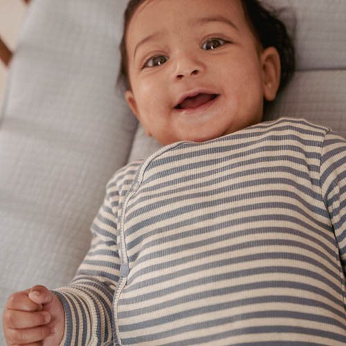 Combinaison - Bleu - Forest Friends - Rayure  Combinaison - Bleu - Forest Friends - Rayure