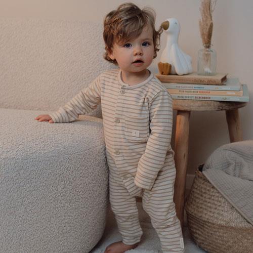 Eendelige pyjama - Zand - Gestreept Eendelige pyjama - Zand - Gestreept
