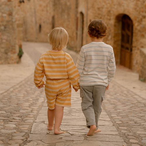 Shorts - Yellow - Forest Friends - Stripe  Shorts - Yellow - Forest Friends - Stripe